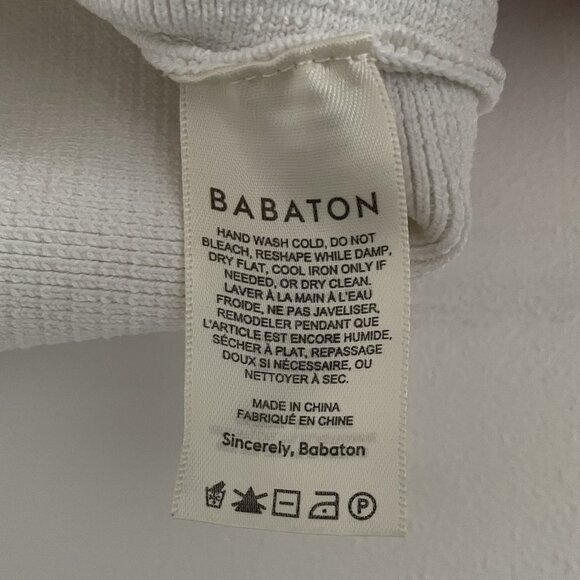 Aritzia Babaton Sculpt Knit One-Shoulder Cropped Tank in White - Picture 5 of 6